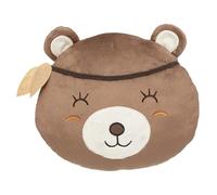 Well Home Cojín Cabeza de Oso Infantil Marrón