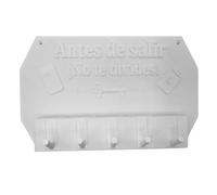 Well home - colgador de llaves de pared "antes de salir ¡no te olvides!" color blanco