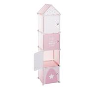 WELL HOME - Columna estantería rosa 34x31,5x139cm