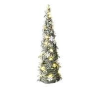 Well home cono navideño artificial con 30 luces micro led 60cm