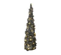 Well home cono navideño artificial con 40 luces micro led 80cm