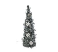Well Home Cono Navideño con 20 Luces Micro LED con Copos de Nieve H. 40cm