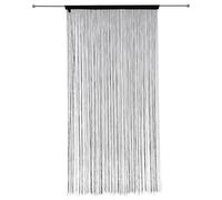 Wellhome Cortina de hilos ligera y moderna – Negra 90x200 cm