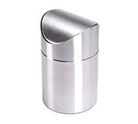 Well Home Cubo de basura con capacidad de 1,5 litros de acero inoxidable con tapa 12 x 17 cm.