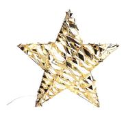 Well home decoración colgante con forma de estrella con 40 luces micro led 30x8x30cm 8 cm