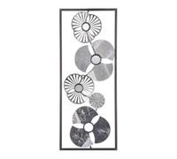 Well home - decoración de pared de metal con diseño de una flor