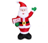 Well Home Decoración navideña: HINCHABLES: Papá Noel Hinchable con Luces LED, 75x50x125 cm, Decoración Navideña para Exterior e Interior, con Adaptador y Iluminación Integrada
