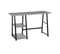 Well home escritorio de estructura negra con tapa gris h.74cm