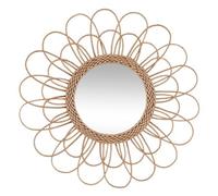 Well home - espejo flor de ratán 4 cm