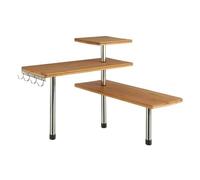 Well Home - Estante esquinero de bambú para la Cocina, Compacto y Elegante 45x43x38,5cm