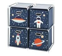 Well Home Estanteria cajonera con 4 estantes en Metal H.70cm