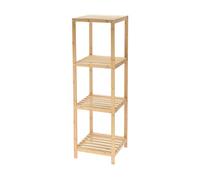WELL HOME MOBILIARIO & DECORACIÓN Estantería de Almacenamiento en bambú con 4 nivles H.110cm