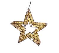 Well home estrella luminosa con 500 luces led y marco de metal 38x38x8cm