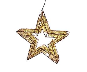 Well home estrella luminosa con 500 luces led y marco de metal 38x38x8cm