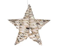 Well home estrella metálica decorativa luminosa con 40 micro led blanco cálido de diseño retorcido 30x8x30cm 8 cm