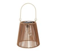 Well home farol solar natural 18x18x21cm con estructura metálica decorativa