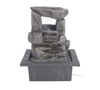 Well Home Fuente de Agua con diseño de 2 Piedras y Luces LED 22x19x28cm