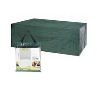 Well home funda rectangular para muebles de jardín 165x115x80cm color verde oscuro, 100gsm, con cremallera