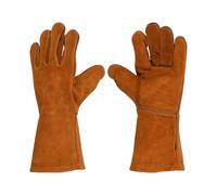 Well Home Guantes de Barbacoa de Cuero XL para tus parrillas color Marrón