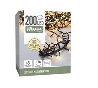 Well Home Guirnalda con 200 Luces LED Blancas cálidas y Blancas Extra cálidas con 8 Funciones y Temporizador