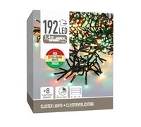 Well home guirnalda de 192 luces led rojo, verde y blanco cálido con 8 funciones y temporizador - 1,4 metros 9 cm