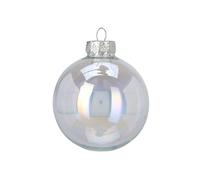 Well home juego de 16 bolas de navidad color plateado ø5cm - brillantes