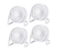 Well Home Ventilador de mesa USB Ø14,5x11,5cm en color blanco mate, set de 4