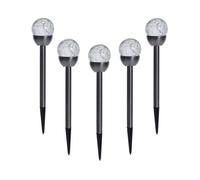 WELL HOME MOBILIARIO & DECORACIÓN Juego de 5 luces solares en acero inoxidable Ø6cm