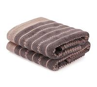 Well Home Juego de Toallas de Mano (2 Piezas) Negro y Crema