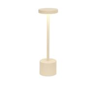 Well Home Lámpara de Mesa color Crema con 24 luces LED blanco cálido con 3 modos de iluminación Ø8x34,2cm