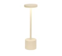 Well Home Lámpara de Mesa color Crema con 24 luces LED blanco cálido con 3 modos de iluminación Ø8x34,2cm