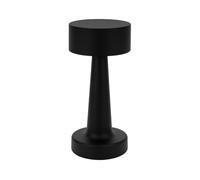 Well Home Lámpara de Mesa color Negro Recargable con 16 luces LED y 3 modos de iluminación Ø8,9x20,9cm