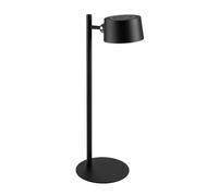 Well Home Lámpara de mesa LED recargable USB-C Ø14,5x35,5cm en color Negro con 3 modos de luz