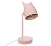 WELL HOME - Lámpara infantil ''orejas'' de metal color rosa - 18 x 12,5 x 31 cm