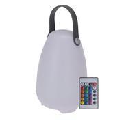 Well Home Lámpara LED RGB recargable USB-C Ø15,5x26cm portátil con mando a distancia, 16 colores y modos de luz