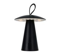 Well home lampara sobremesa recargable negra ø15x17cm 16 cm