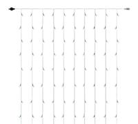 Well home luz de cortina con 480 luces led blancas cálidas con controlador 300x225cm 15 cm