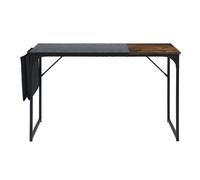 Well home mesa plegable con portadocumentos negro vintage l.120cm 74 cm