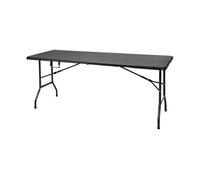 Well home mesa plegable negra con mecanismo de bloqueo automático 74x180x70cm 90 cm