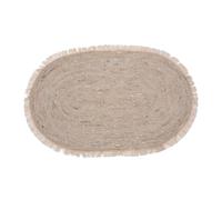 WELL HOME MOBILIARIO & DECORACIÓN Alfombra Ovalada de Hoja de maíz con Flecos 80x50cm