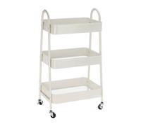 Well home carro de cocina blanco con 3 cestas y ruedas h.79,5cm 79.5 cm