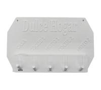 Well home - colgador de llaves de pared ''dulce hogar'' color blanco 17.5 cm