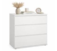 WELL HOME MOBILIARIO & DECORACIÓN Cómoda, Cajonera Dormitorio Júcar White con 3 cajones en Color Blanco 77 x 40 x 84 cm