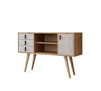 WELL HOME MOBILIARIO & DECORACIÓN Consola,100% Tablero de aglomerado rechapado en melamina, Color Roble Blanco