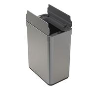 Well home cubo de basura de 50l color metálico en acero inoxidable con apertura de alas y sensor automático h. 53cm