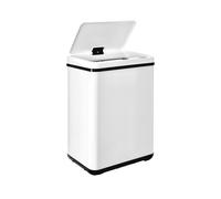 Well home mobiliario & decoración cubo de basura inteligente sin patas con apertura automática o contacto manual, 40l, alto: 55,5 (x35,5x26), blanco.