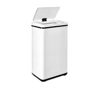 Well Home MOBILIARIO & DECORACIÓN Cubo de Basura Inteligente SIN Patas con Apertura automática y Contacto Manual de 50L, 35,5x26x H.56cm, Blanco.