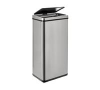 Well Home MOBILIARIO & DECORACIÓN Cubo de Basura Inteligente SIN Patas con Apertura automática y Contacto Manual de 60L, Alto: 79,5 (x35,5x26), Gris.