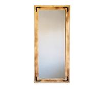 WELL HOME MOBILIARIO & DECORACIÓN Espejo,100% Pine Solid Wood, Color Nogal