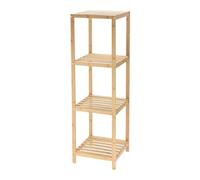 WELL HOME MOBILIARIO & DECORACIÓN Estantería de Almacenamiento en bambú con 4 nivles H.110cm